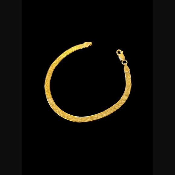 925 Sterling Silver Two Tone Reversible Plux Treaked Size 7.5" Bracelet - Picture 2 of 9